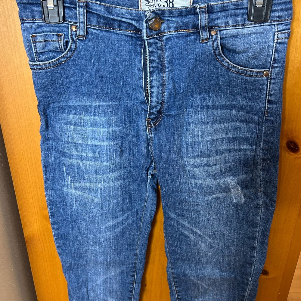 YMR Collection Blue distressed Cropped Jeans❤️29 - Picture 5 of 12